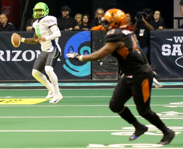 Nebraska Danger quarterback Tommy Armstrong, Jr. vs. the Arizona Rattlers