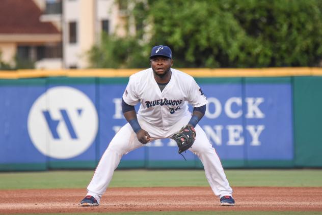 Pensacola Blue Wahoos third baseman Miguel Sano