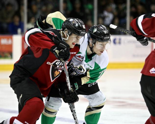 Vancouver Giants battle the Prince Albert Raiders