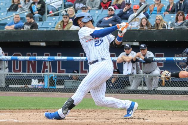 Carlos Gomez had three-hits, including a double and a home run for the Syracuse Mets on Sunday afternoon