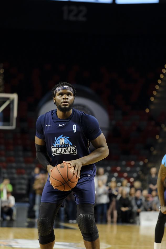 Halifax Hurricanes centre Rhamel Brown at the free throw line