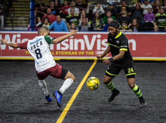 Milwaukee Wave Forward Max Ferdinand (right) against the Monterrey Flash