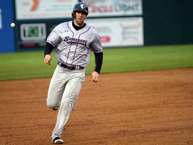 Craig Massey of the Somerset Patriots on the basepaths