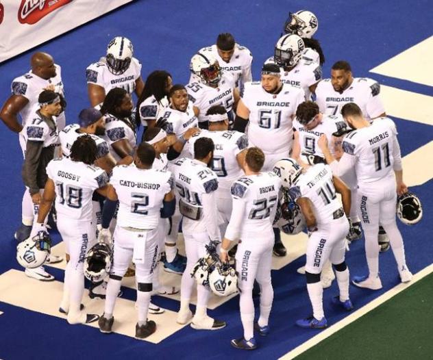 Baltimore Brigade team huddle