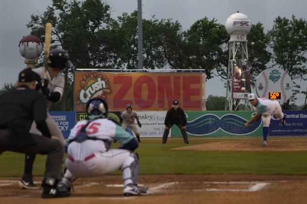 Lexington Legends pitcher Kris Bubic delivers