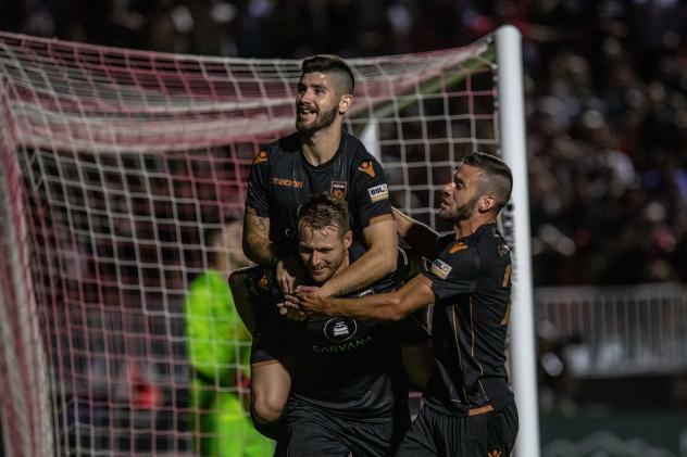 Phoenix Rising FC celebrates a goal