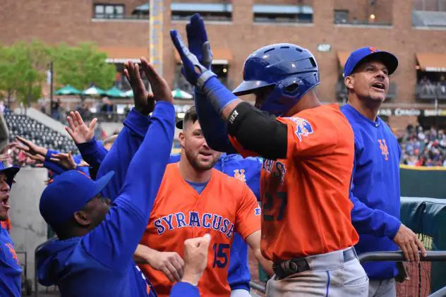 The Syracuse Mets won two of the three games played against the Columbus Clippers this weekend