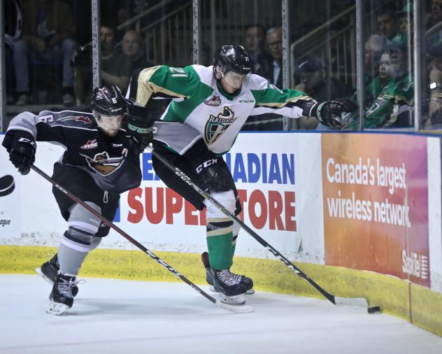 Dylan Plouffe of the Vancouver Giants against the Prince Albert Raiders in Game 6