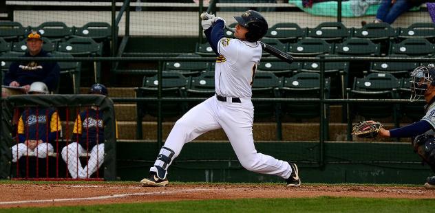 Burlington Bees first baseman D. C. Arendas