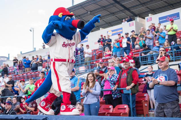 Spokane Indians mascot Otto at Avista Stadium