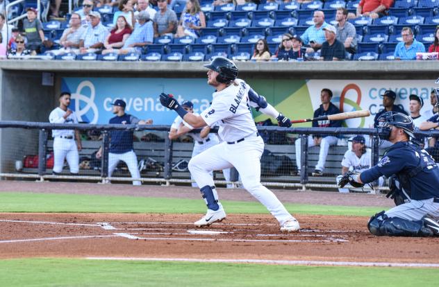 Travis Blankenhorn of the Pensacola Blue Wahoos
