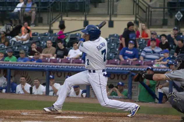 Jeison Guzman of the Lexington Legends at bat