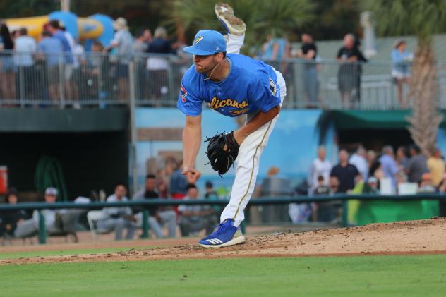 Myrtle Beach Pelicans pitcher Alex Lange