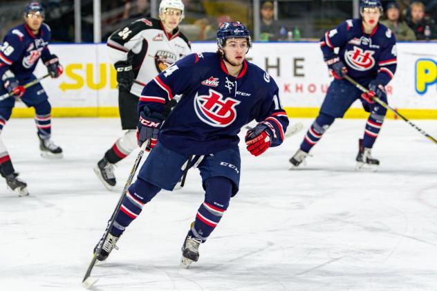 Forward Jackson Shepard with the Lethbridge Hurricanes