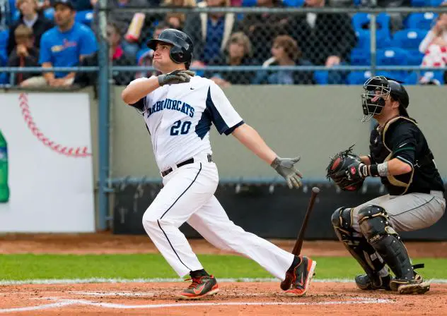 Gabe Clark with the Victoria HarbourCats