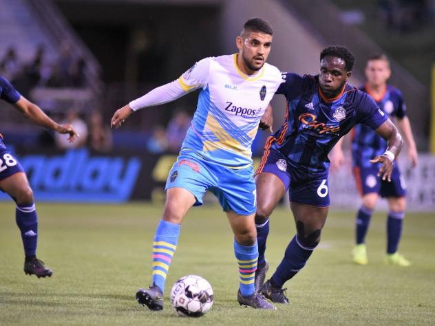 Las Vegas Lights FC's leading scorer Irvin Parra vs. the Tulsa Roughnecks