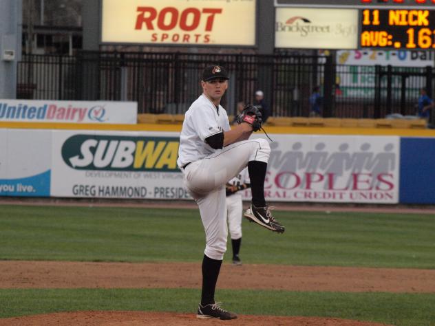 Pitcher Josh Smith with the West Virginia Power in 2013