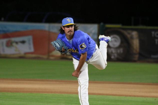 Myrtle Beach Pelicans pitcher Ryan Kellogg