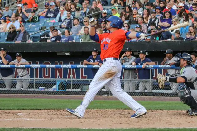 Travis Taijeron of the Syracuse Mets homered for the second straight night on Sunday