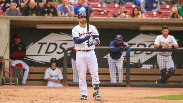 Catcher Manny Pina with the Wisconsin Timber Rattlers