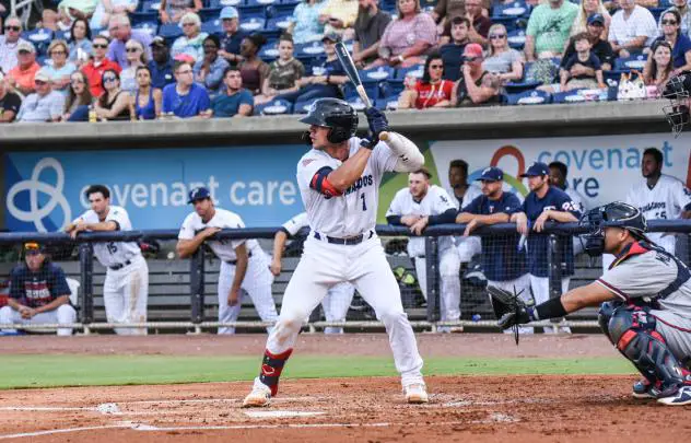 Ben Rortvedt of the Pensacola Blue Wahoos at bat