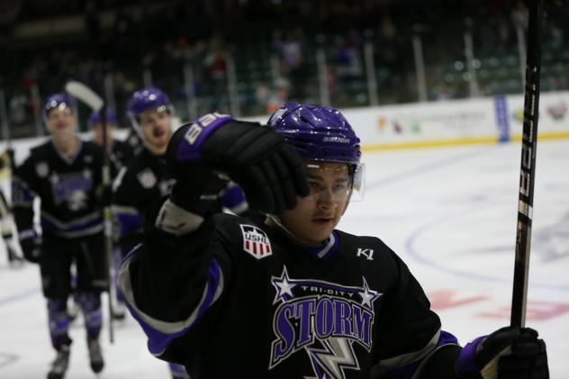 Tri-City Storm forward Khristian Acosta
