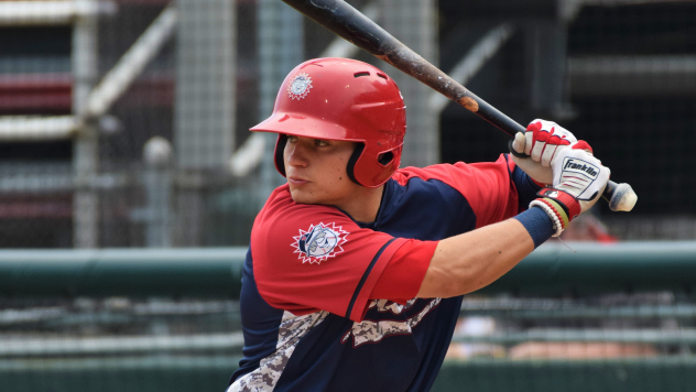 Jacob Rhinesmith of the Hagerstown Suns went 3-for-3 with 3 RBI, including the game-winning hit Sunday