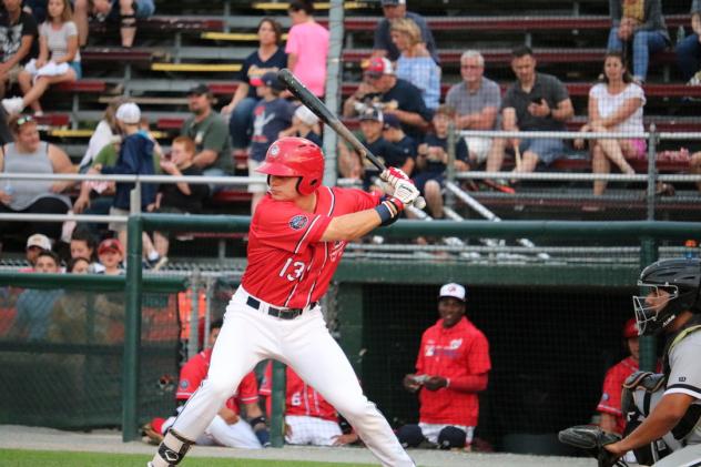 Hagerstown Suns right fielder Jacob Rhinesmith