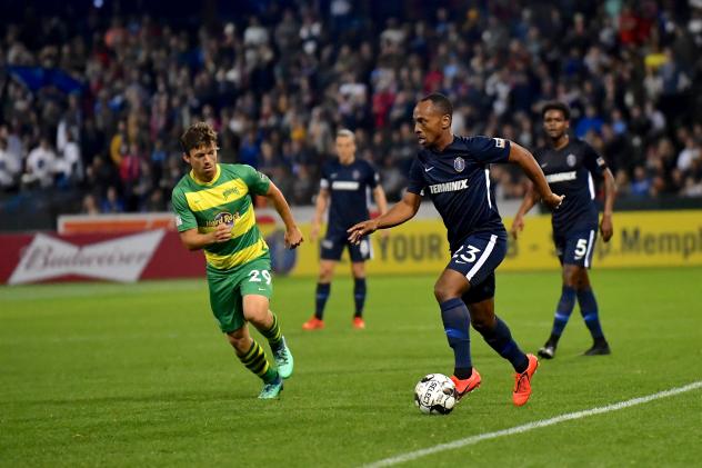 Memphis 901 FC midfielder Leston Paul
