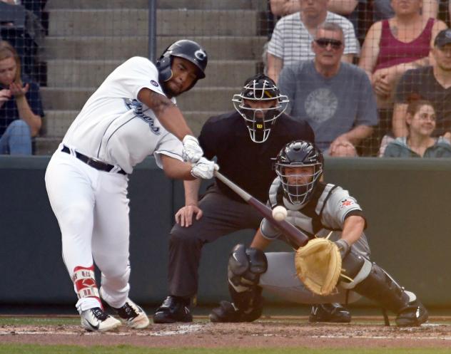 Bobby Bradley at bat for the Columbus Clippers