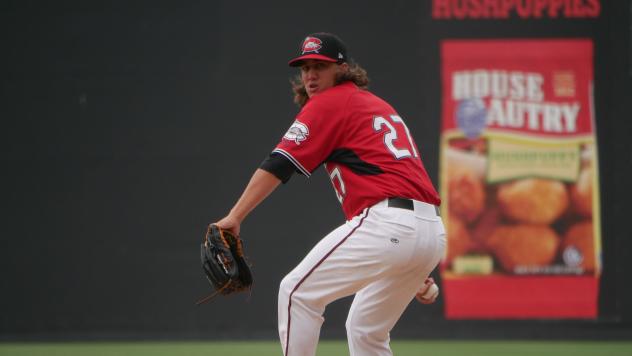 Carolina Mudcats pitcher Dylan File