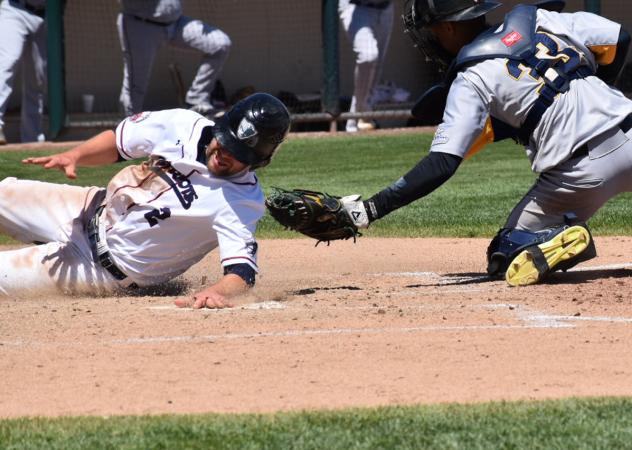 Somerset Patriots slide safely into home vs. the York Revolution