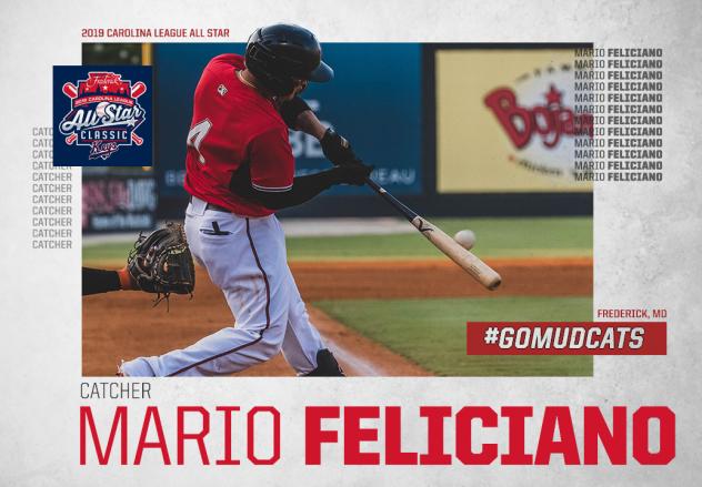 Carolina Mudcats catcher Mario Feliciano