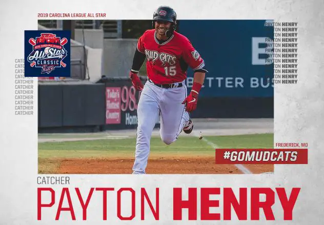 Carolina Mudcats catcher Payton Henry