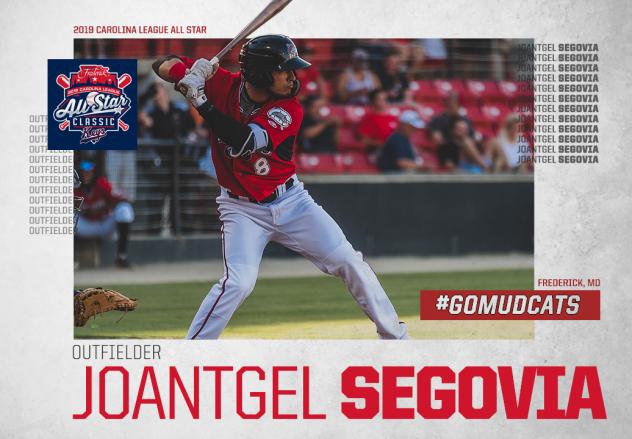 Carolina Mudcats outfielder Joantgel Segovia