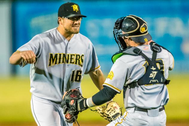 Sussex County Miners pitcher Frank Duncan following his no-hitter