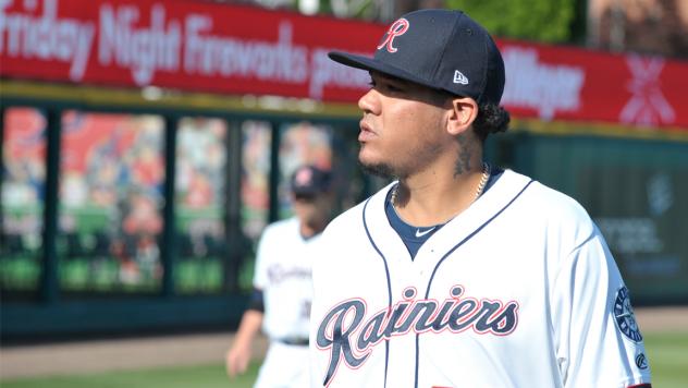 Pitcher Felix Hernandez in his rehab start with the Tacoma Rainiers