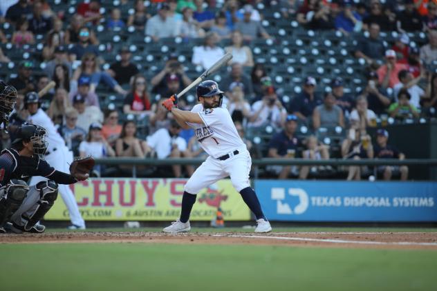 2B Jose Altuve at bat for the Round Rock Express