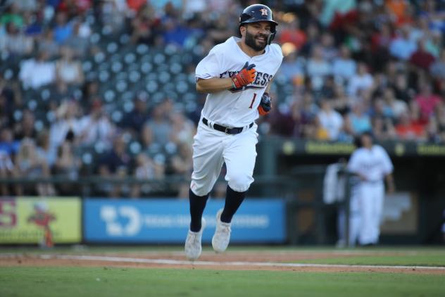 2B Jose Altuve with the Round Rock Express