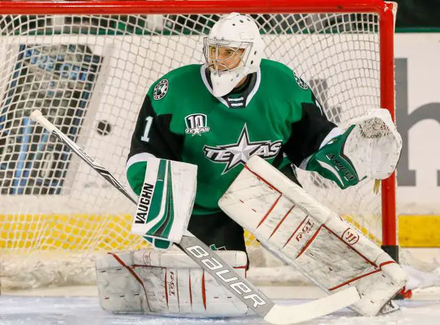 Texas Stars goaltender Tomas Sholl