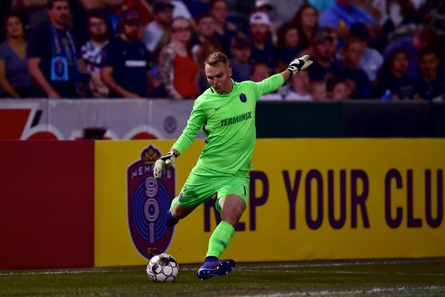 Memphis 901 FC goalkeeper Jeff Caldwell