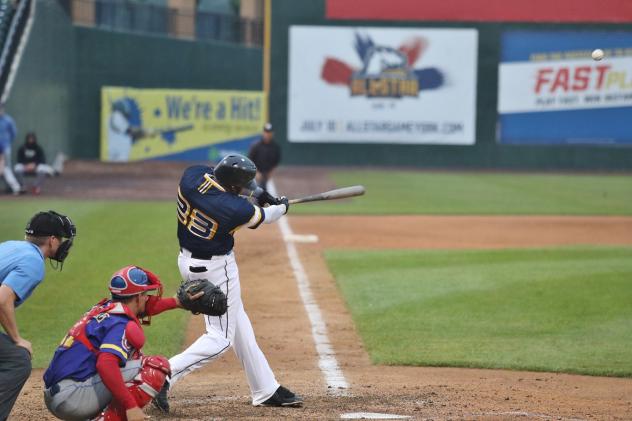 Telvin Nash batting at bat for the York Revolution