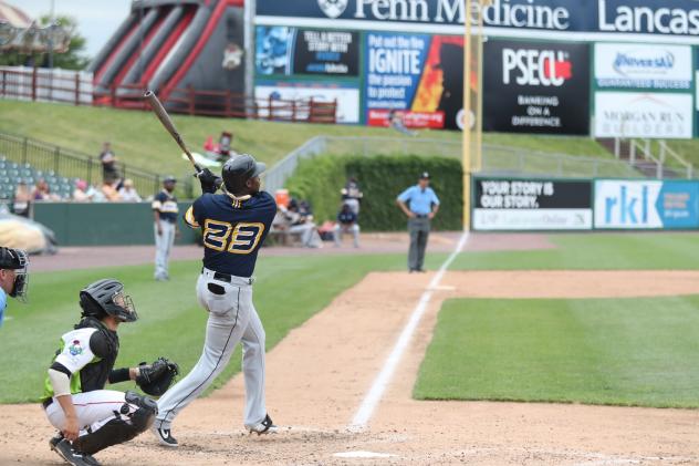 Telvin Nash batting with the York Revolution