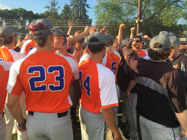 Albany Dutchmen celebrate a win