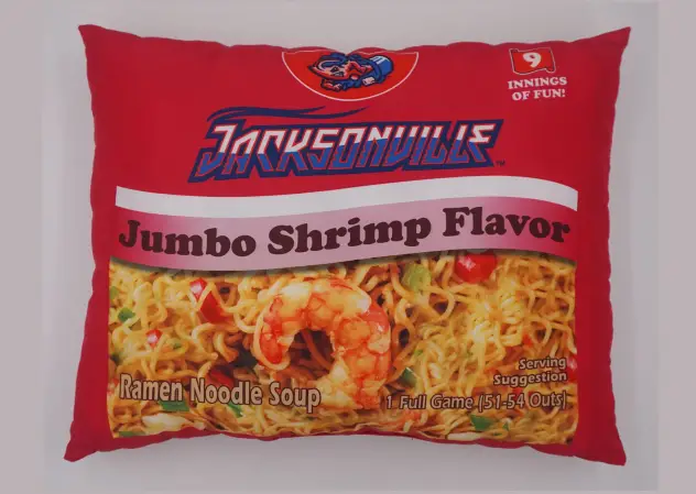 Jacksonville Jumbo Shrimp Ramen Noodle pillow