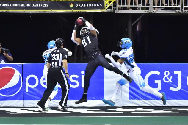 Columbus Destroyers wide receiver Paul Browning hauls in a touchdown vs. the Philadelphia Soul