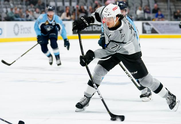 San Antonio Rampage forward Jordan Nolan vs. the Milwaukee Admirals