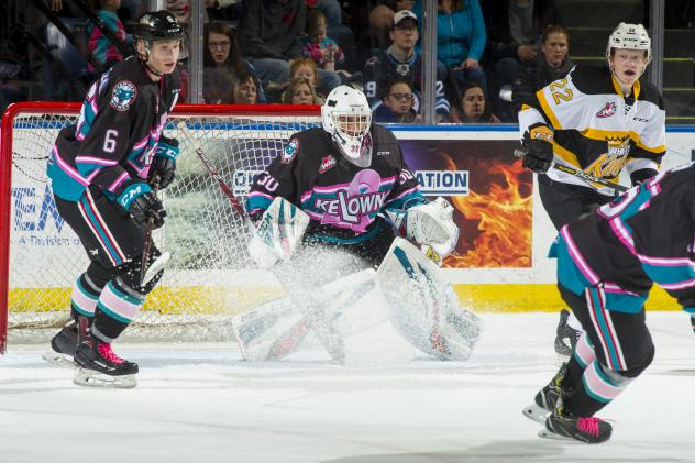 Kelowna Rockets in action against the Brandon Wheat Kings