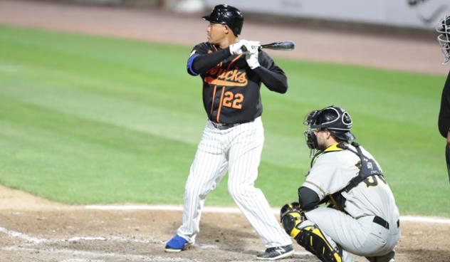 Ezequiel Carrera of the Long Island Ducks