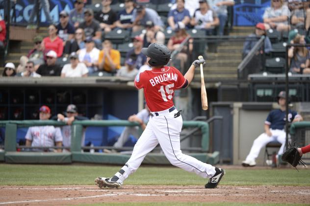 Jaycob Brugman with a blast for the Tacoma Rainiers